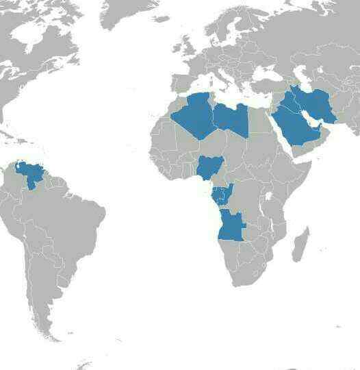 ОПЕК на карте Африки. Страны ОПЕК на карте
