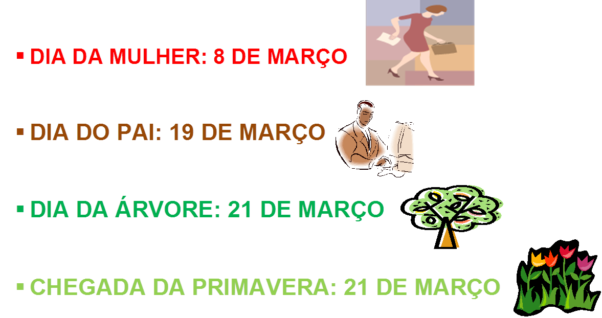 Momentos Especiais Mês de março Momentos Especiais Mês de março