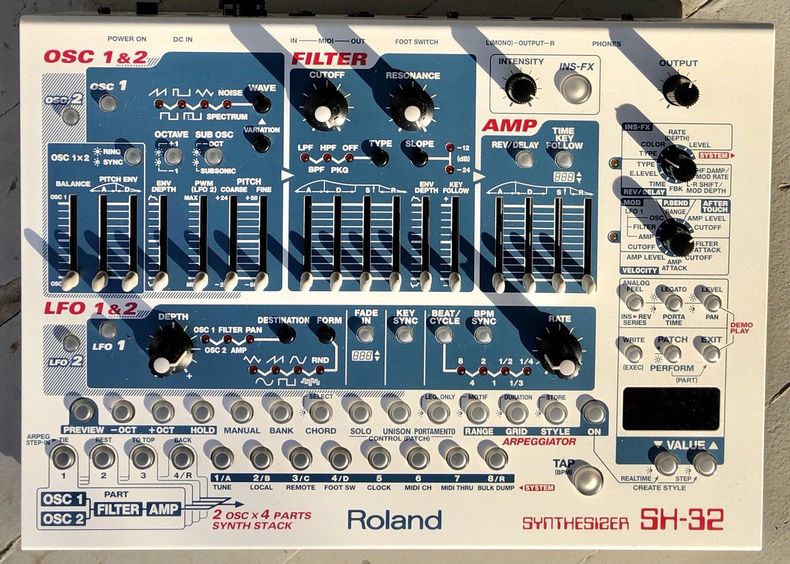 MATRIXSYNTH ROLAND SH32 Synthesizer & ELECTRIX Repeater 4 Track Loop