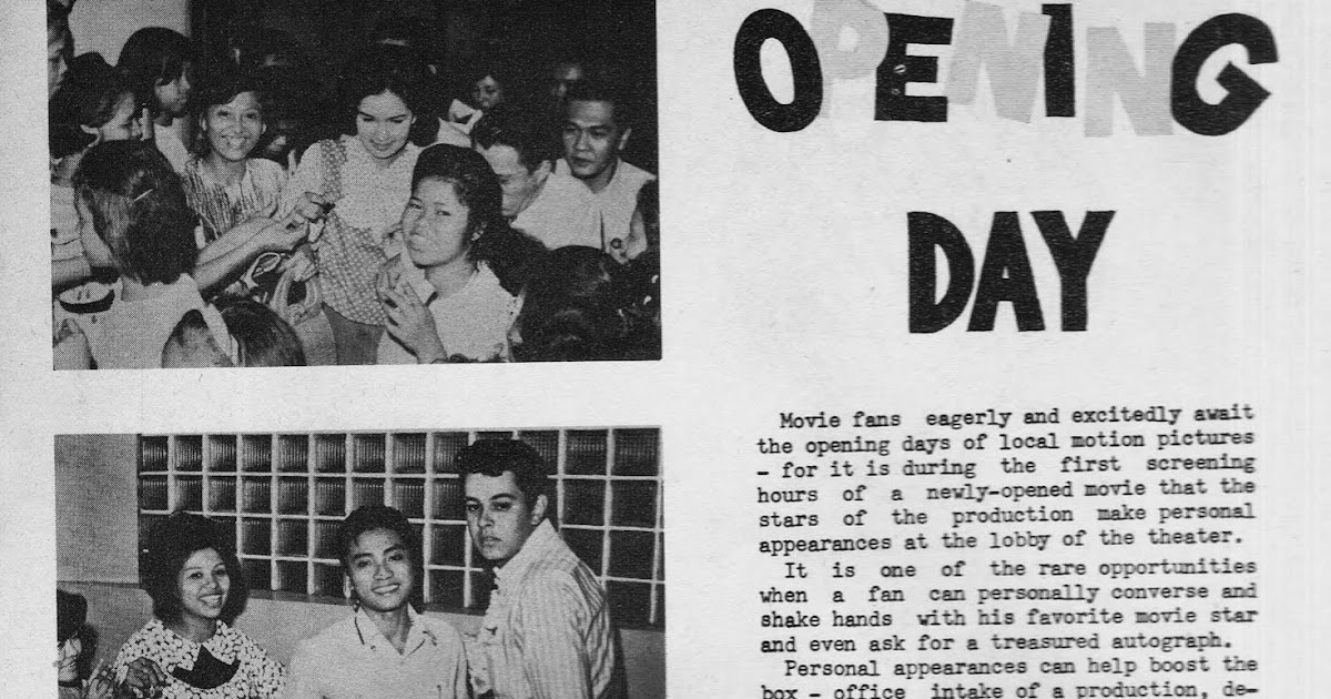 SUSAN ROCES OPENING DAY (Spotlight on Show Business Magazine, May 1965)