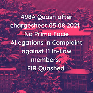 498A Quash after chargesheet 05.08.2021