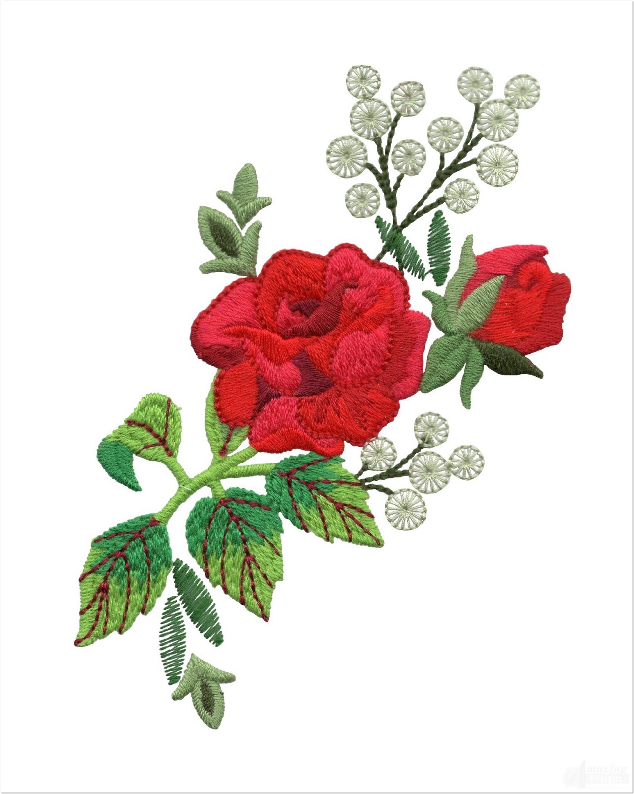 10 Motif Bordir Bunga  Mawar  Paling Keren