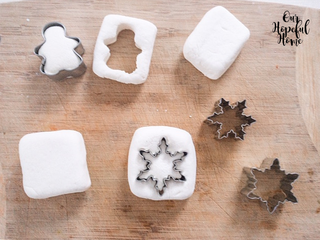 snowflake cookie cutter square oversized marshmallows