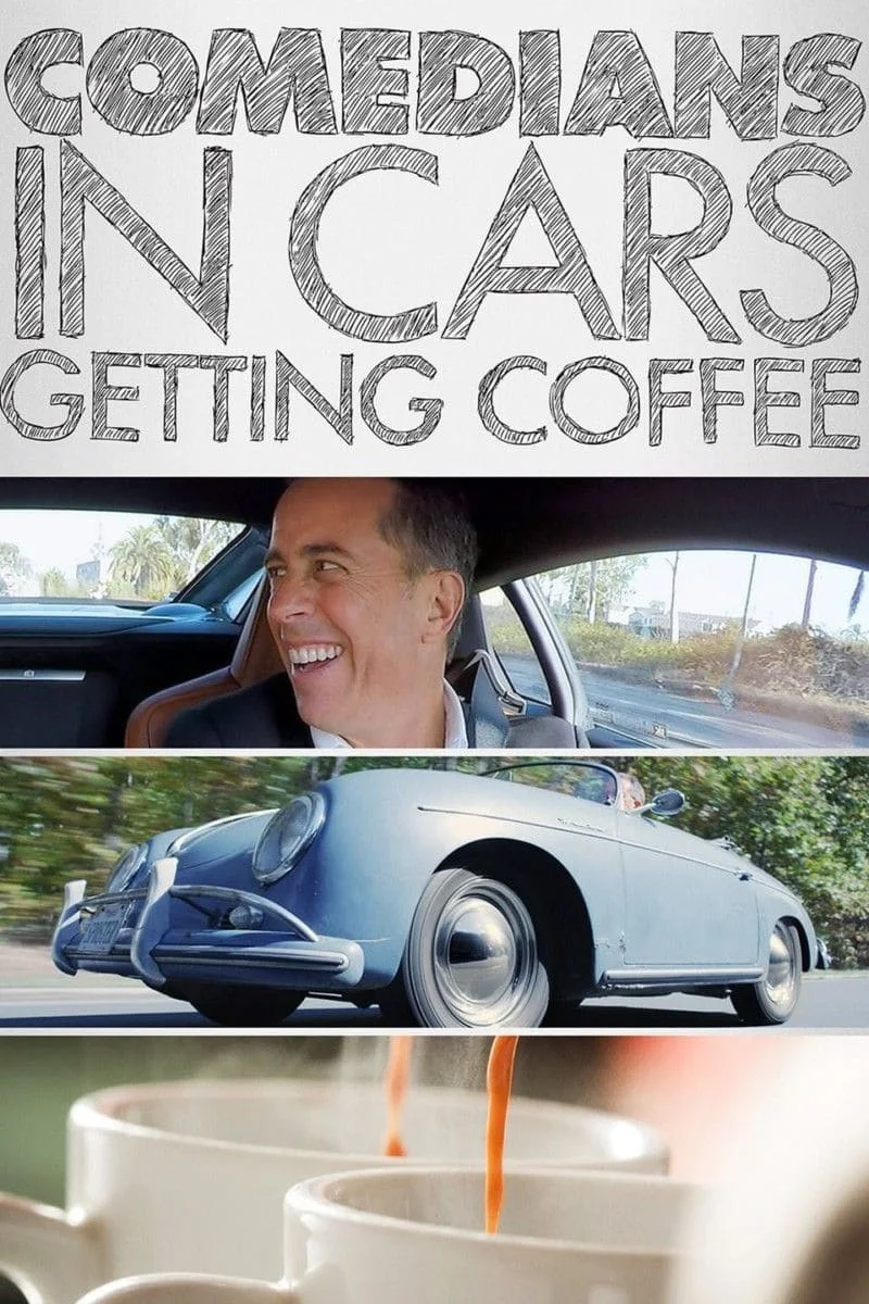 Comedians in cars getting coffe