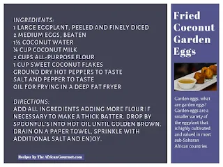 Fried Coconut Garden Eggs Eggplant Recipe