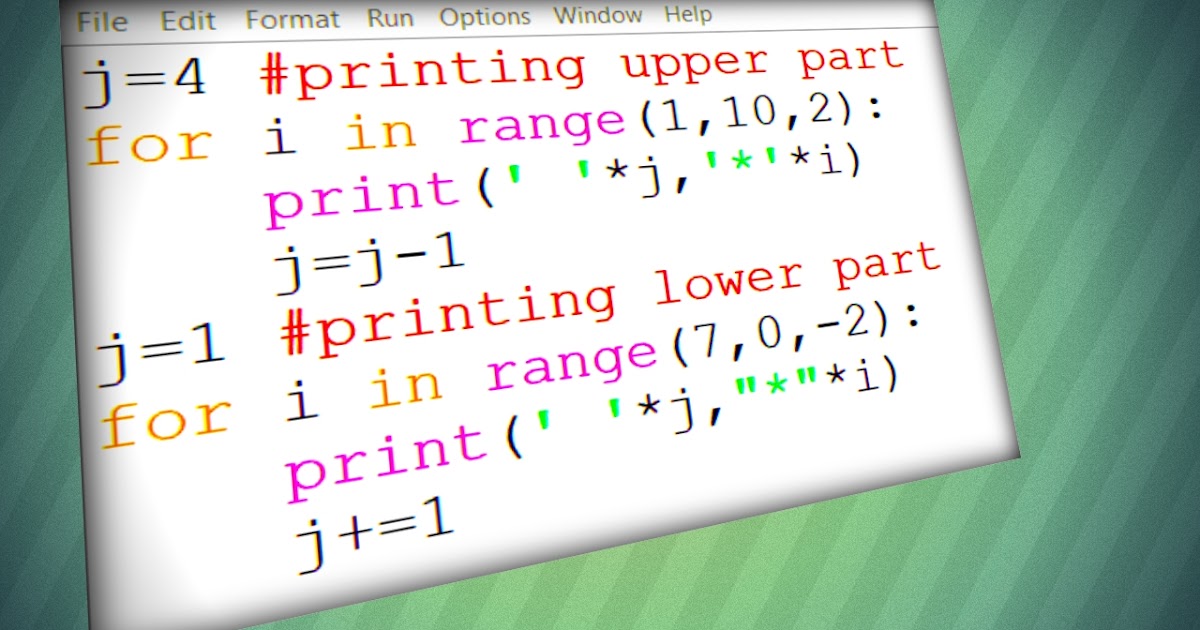 Python Program To Print Diamond Pattern