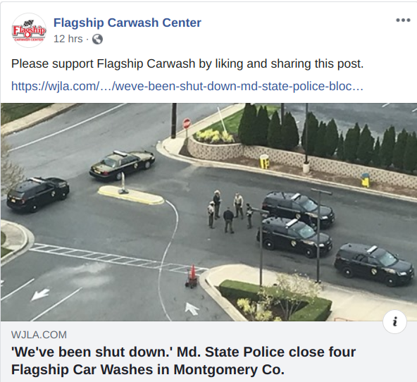 Sam Eig Flagship Car Wash shut down in Montgomery County