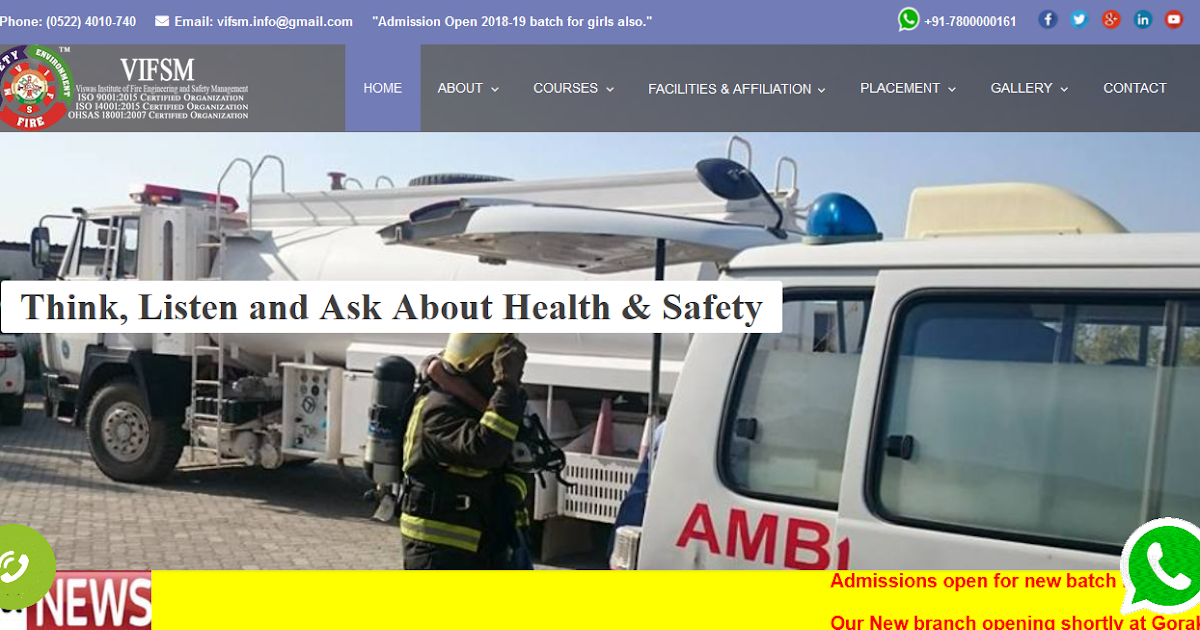 UG and PG Diploma course in Health & Safety Environment institute in