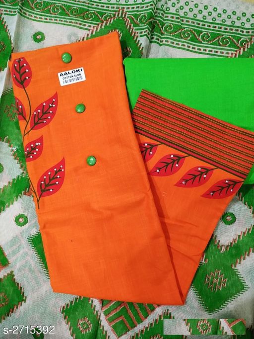 Dress Materials: Slub Cotton : ₹690/- free COD WhatsApp +919730930485