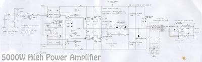 5000 Watts High Power  Amplifier  Schematic circuit 