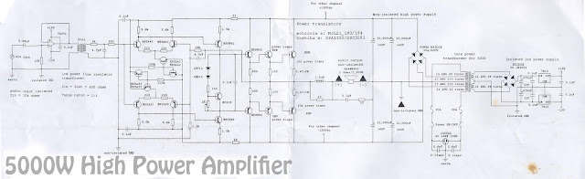 5000W High Power Amplifier Audio Circuits - Electronic Circuit