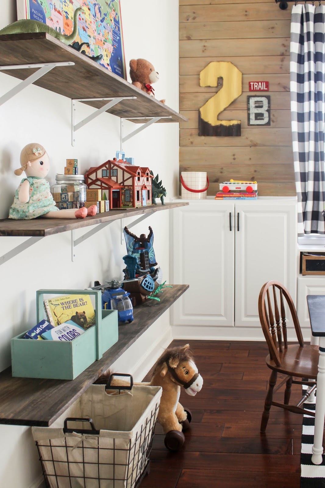 DIY Playroom Shelves Toy Storage Solution Delightfully Noted