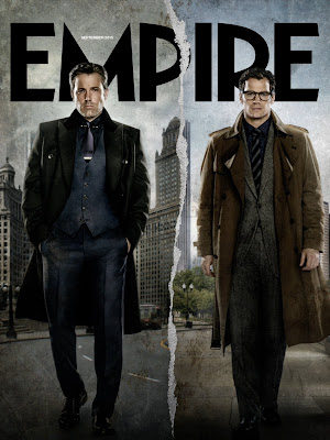 Bruce Wayne and Clark Kent on the cover of Empire Magazine