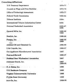 Robert D. Tollison, consultancy Robert D. Tollison, consultancy