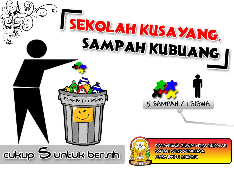 10 Ide Pamflet Membuang Sampah Little Duckling Blog