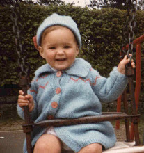 Me circa 1984 (knitting runs in the family)
