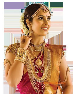 Indian Jewellery Gold Bridal Dholna Set.