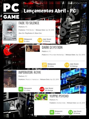 Avaliações dos jogos de Abril para PC no Metacritic
