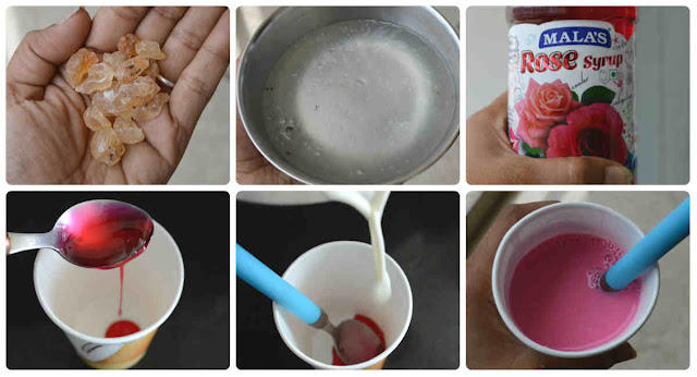 Badam Pisin Rose Cooler/Almond gum Rose Milk