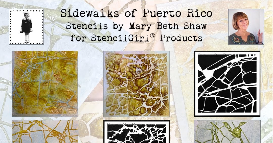 StencilGirl Talk Sidewalks of Puerto Rico 3 New Stencils by Mary Beth!