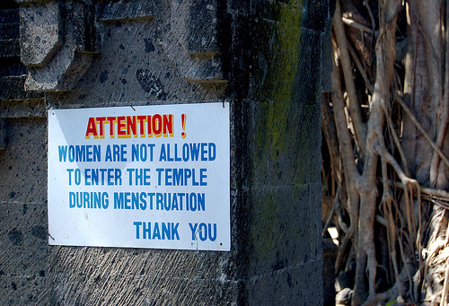 Image result for women not allowed to enter temple whilst menstruating