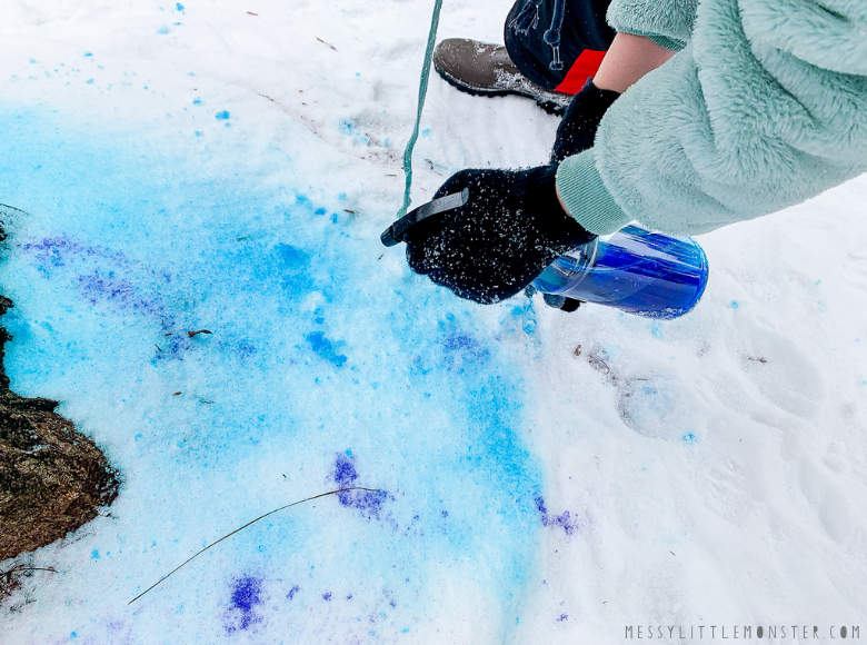 Colourful Snow Spray Paint Messy Little Monster