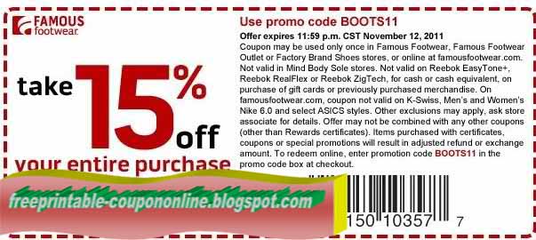 Printable Coupons 2021: Famous Footwear Coupons