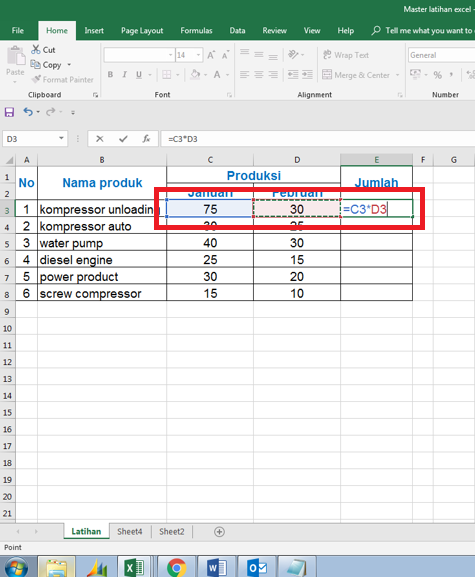 Cara Cepat Dan Praktis Belajar Komputer Formula Matematika Perkalian Dan Pembagian Pada Ms Excel Cara Cepat Dan Praktis Belajar Komputer Komputer