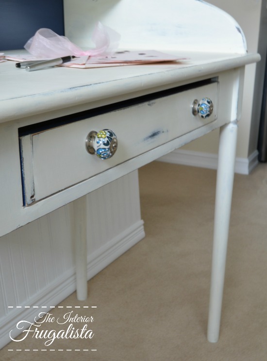 A Curbside Rescued Secretary Desk Makeover Interior Frugalista