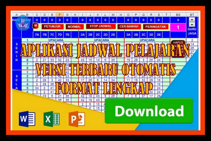 Aplikasi Jadwal Pelajaran Otomatis Versi Terbaru Format