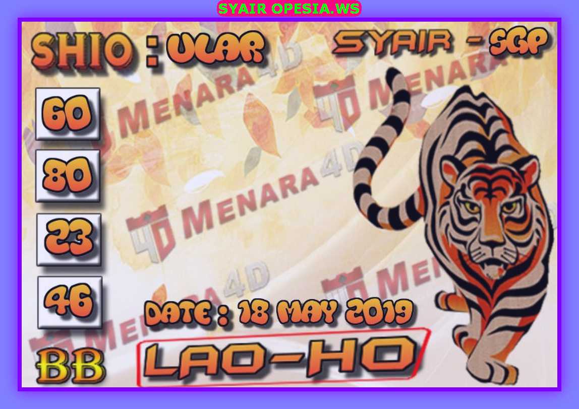 Kode syair sgp hari sabtu 18 Mei 2019 GOsyair SEDIA KODE
