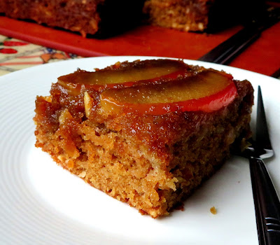 Upside-down Toffee Apple Brownies