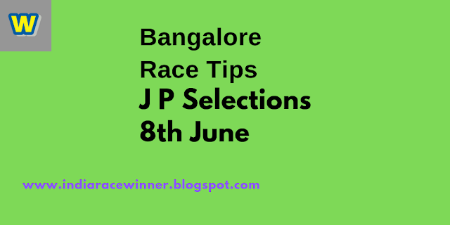 bangalore race selections 8th june, indiarace tips, trackeagle