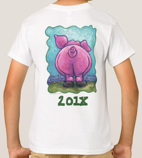 Animal Parade Pig Birthday Girl Tshirt