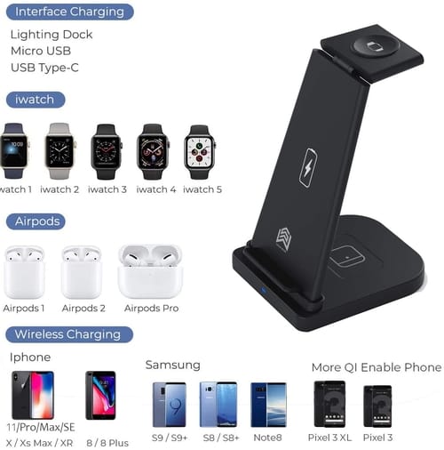 Show wish 3 in 1 Fast Wireless Charging Station