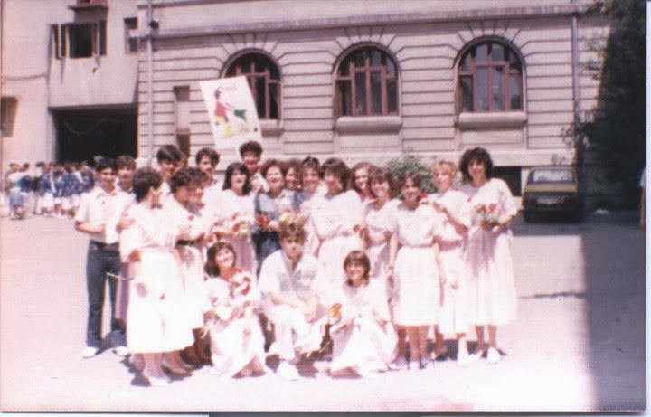 Olivia Marcov si colegii clasei 9-12V, promotia 1986 Balcescu, Bucuresti
