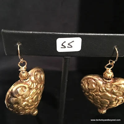 heart earrings for sale at Willits Center for the Arts in Willits, California