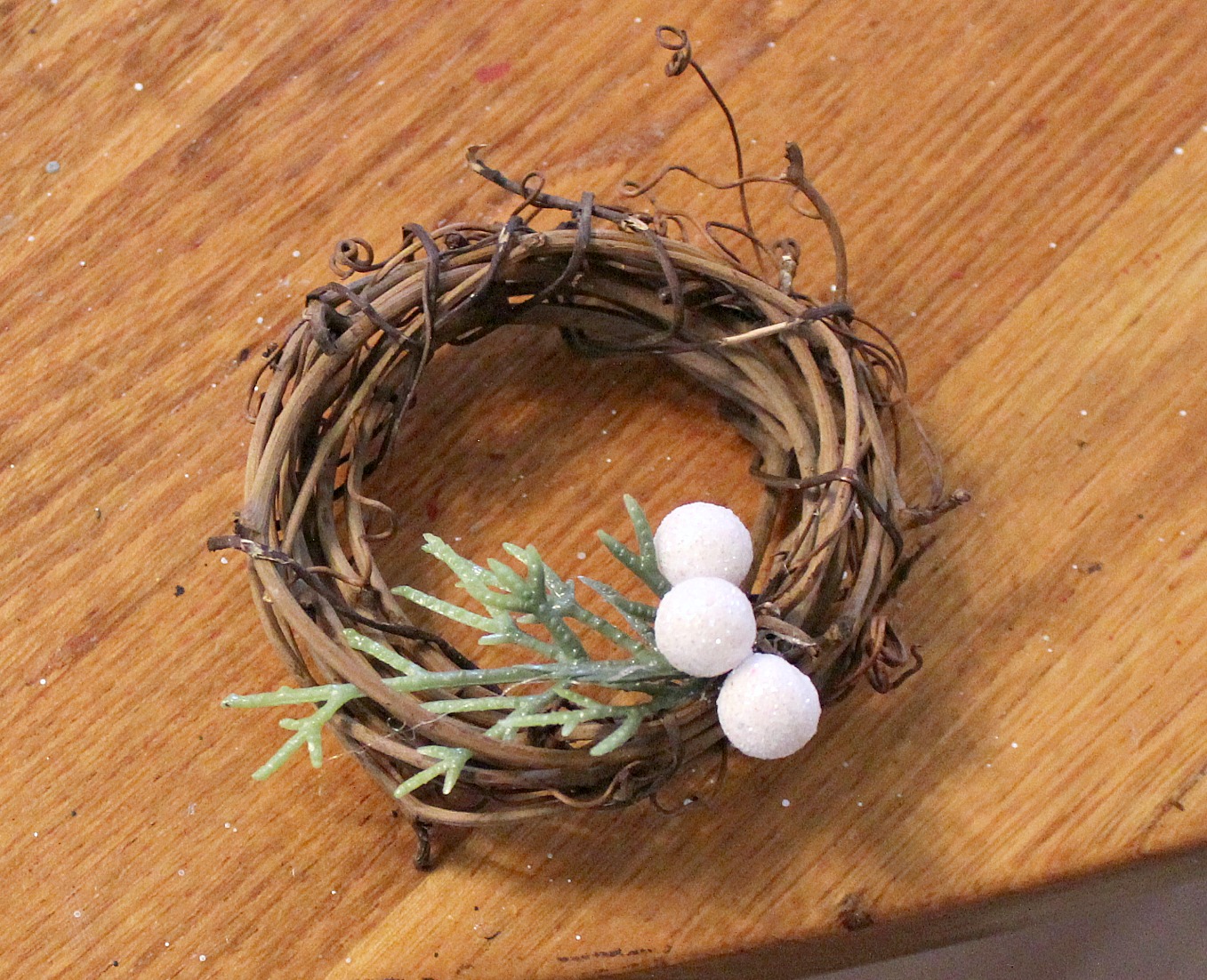 Mini Grapevine Wreath Christmas Tree Ornaments Organized Clutter