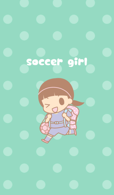soccer girl(pastel green)