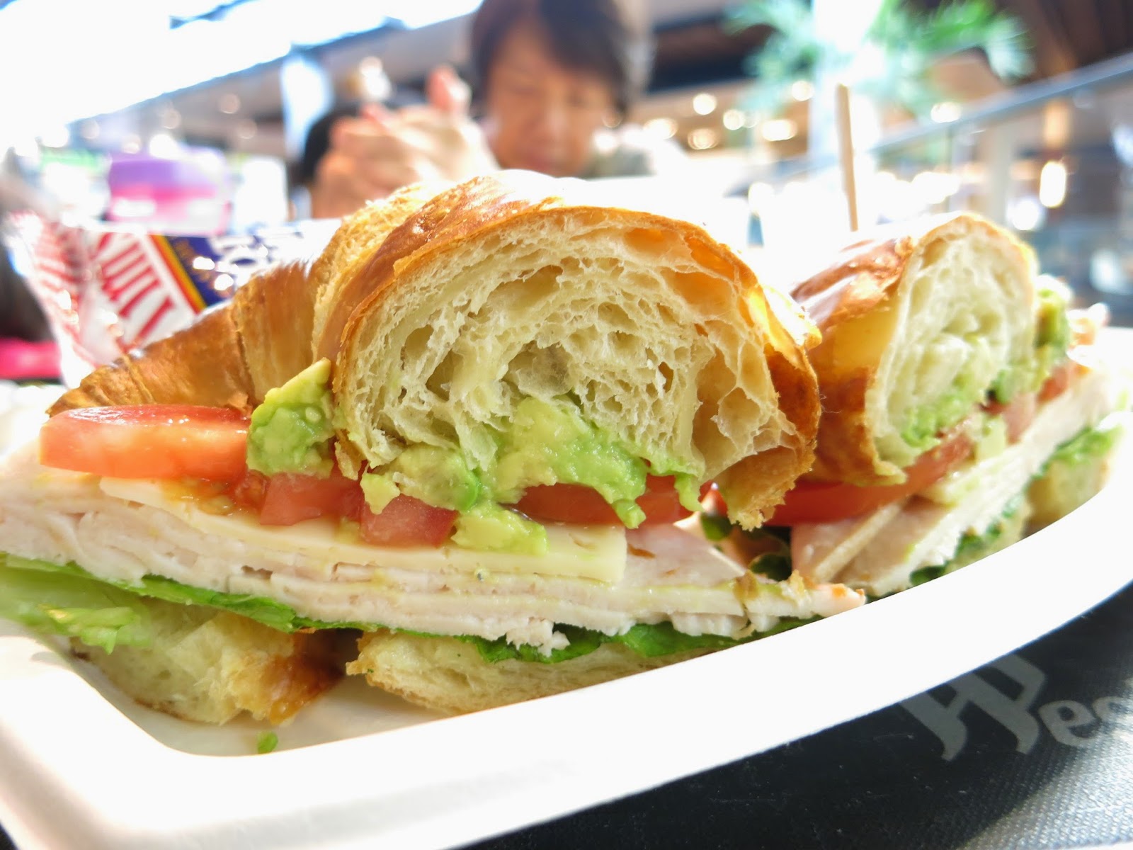 pieces of m Turkey Avocado Croissant Sandwich + Butternut Squash Soup