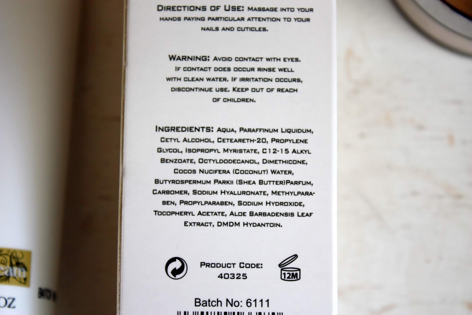 Coconut water Hand & nail cream