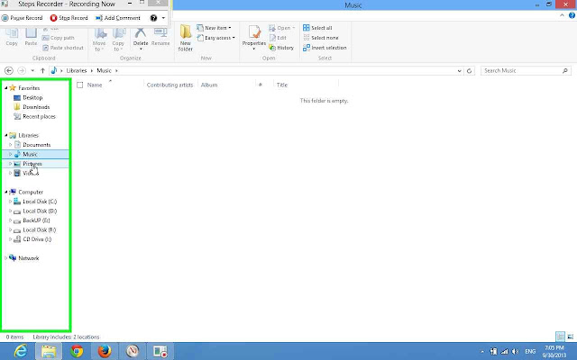 how to record every movement done in windows 8
