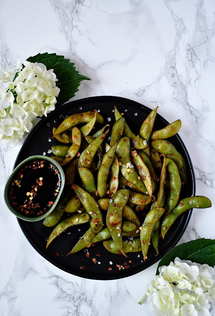 Seven Bites: Spicy Garlic Edamame
