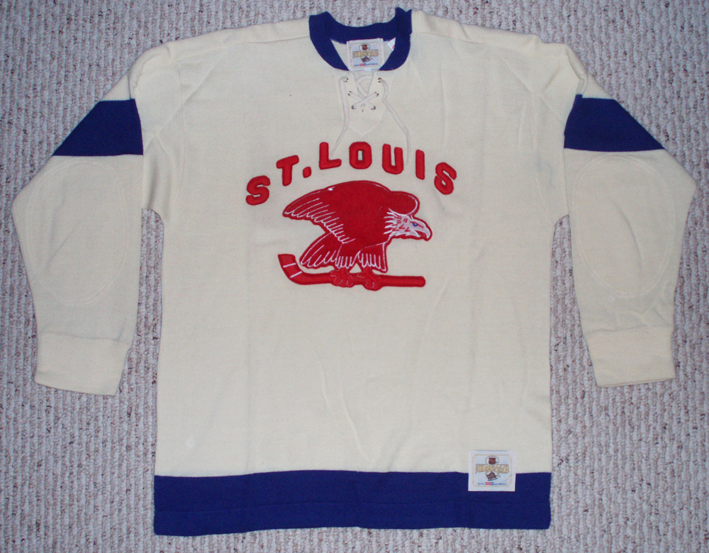 St Louis Blues NHL Hockey Jersey Old School Blues CCM Maska Sewn