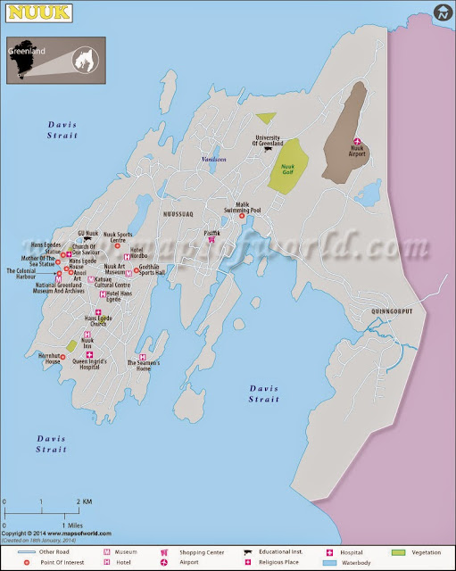 Nuuk map - Greenland