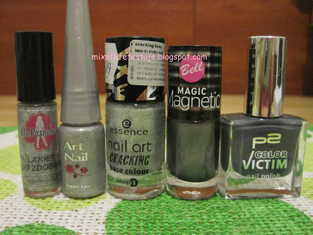 Essence 02 sprakling silver, Bell Maic Magnetic 033,p2 color victim  720 glory