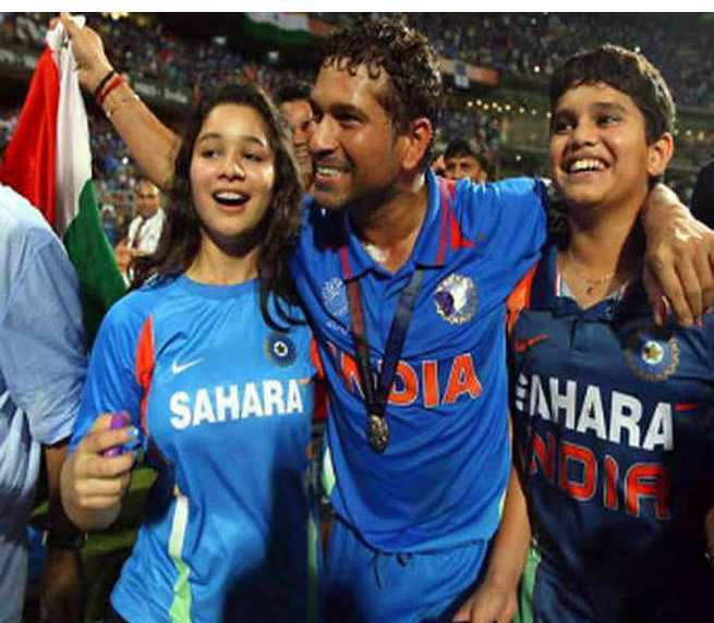 Sara Tendulkar with Sachin at world cup winning day, Arjun Tendulkar at Wankhede on world cup winning day