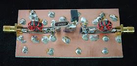 1 view of the early breadboard with a 40 MHz xtal in the holder