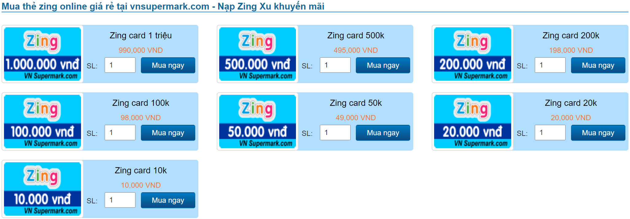 Cách mua thẻ Zing nạp Gunny Mobi nhanh chóng nhất