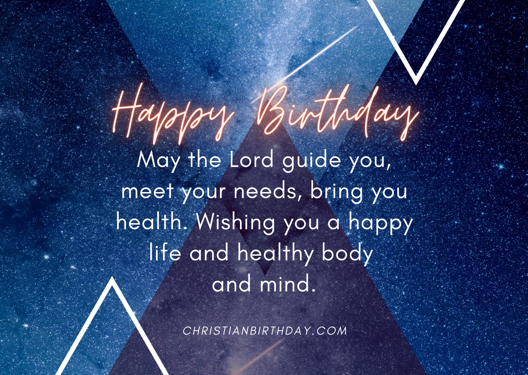 Happy Birthday Christian Image - Printable Template Calendar